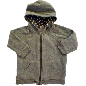 H&M Gray Hooded Fleece Jacket